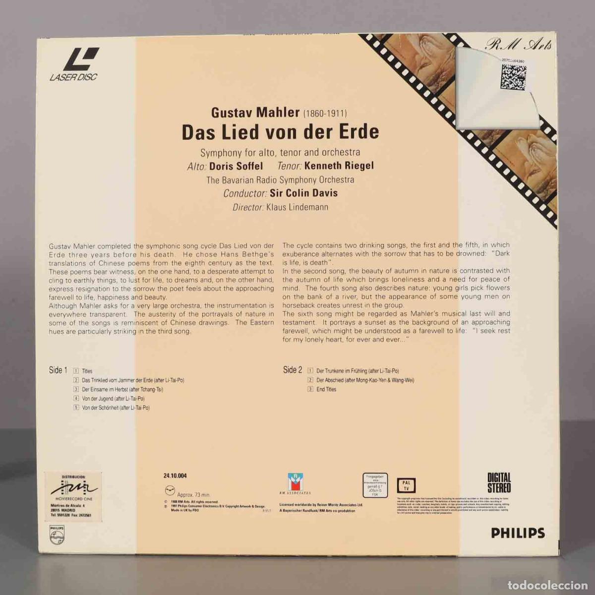 Discos de vinilo: LASERDISC. Das Lied von der Erde. MAHLER. DAVIS - Foto 2