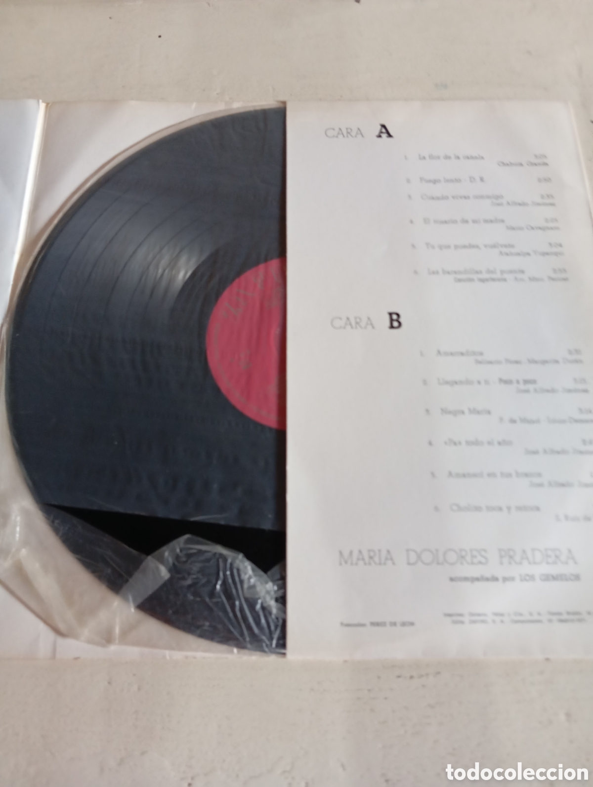 Discos de vinilo: EXITOS DE MARIA DOLORES PRADERA - ZAFIRO - 1971 - Foto 8