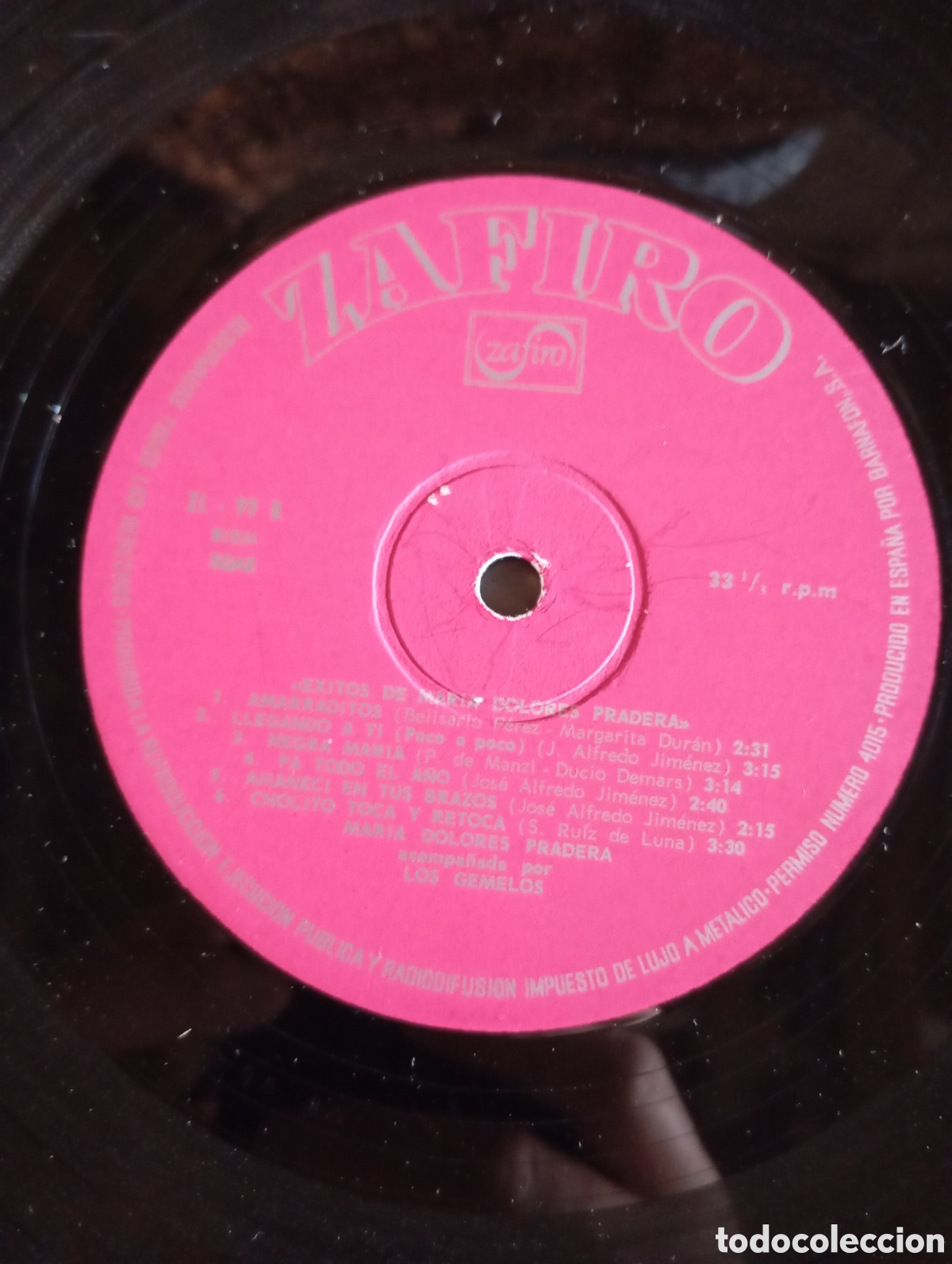 Discos de vinilo: EXITOS DE MARIA DOLORES PRADERA - ZAFIRO - 1971 - Foto 12