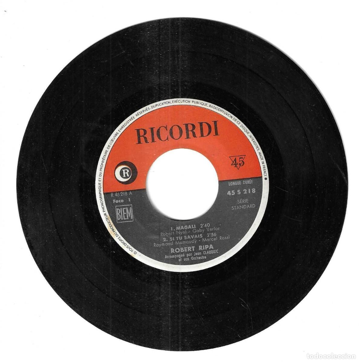 Discos de vinilo: ROBERT RIPA - MAGALI / SI TU SAVAIS +2 - DILLARD - Foto 2