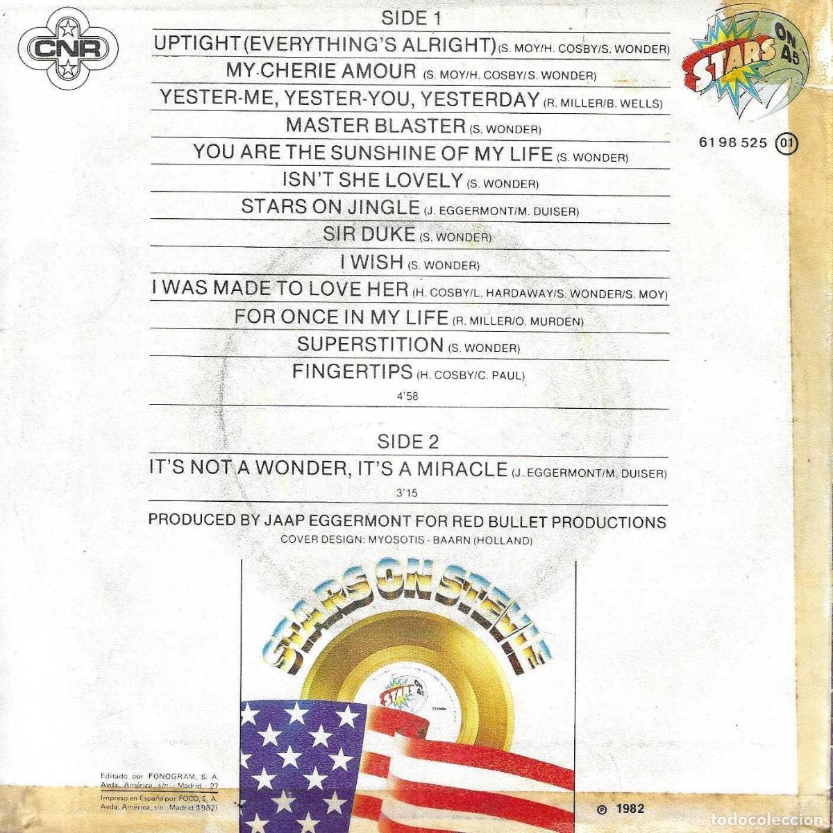 Discos de vinilo: STARS ON STEVIE - FONOGRAM - 1982 - Foto 4