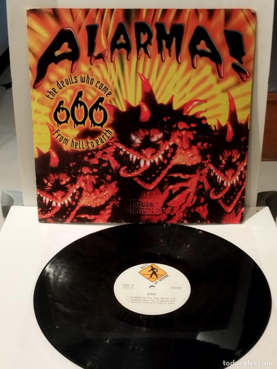 Discos de vinilo: 666 &ndash; Alarma! Maxi single. Makina, trance. - Foto 1