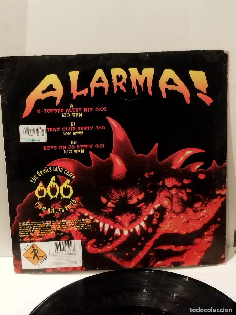Discos de vinilo: 666 &ndash; Alarma! Maxi single. Makina, trance. - Foto 3