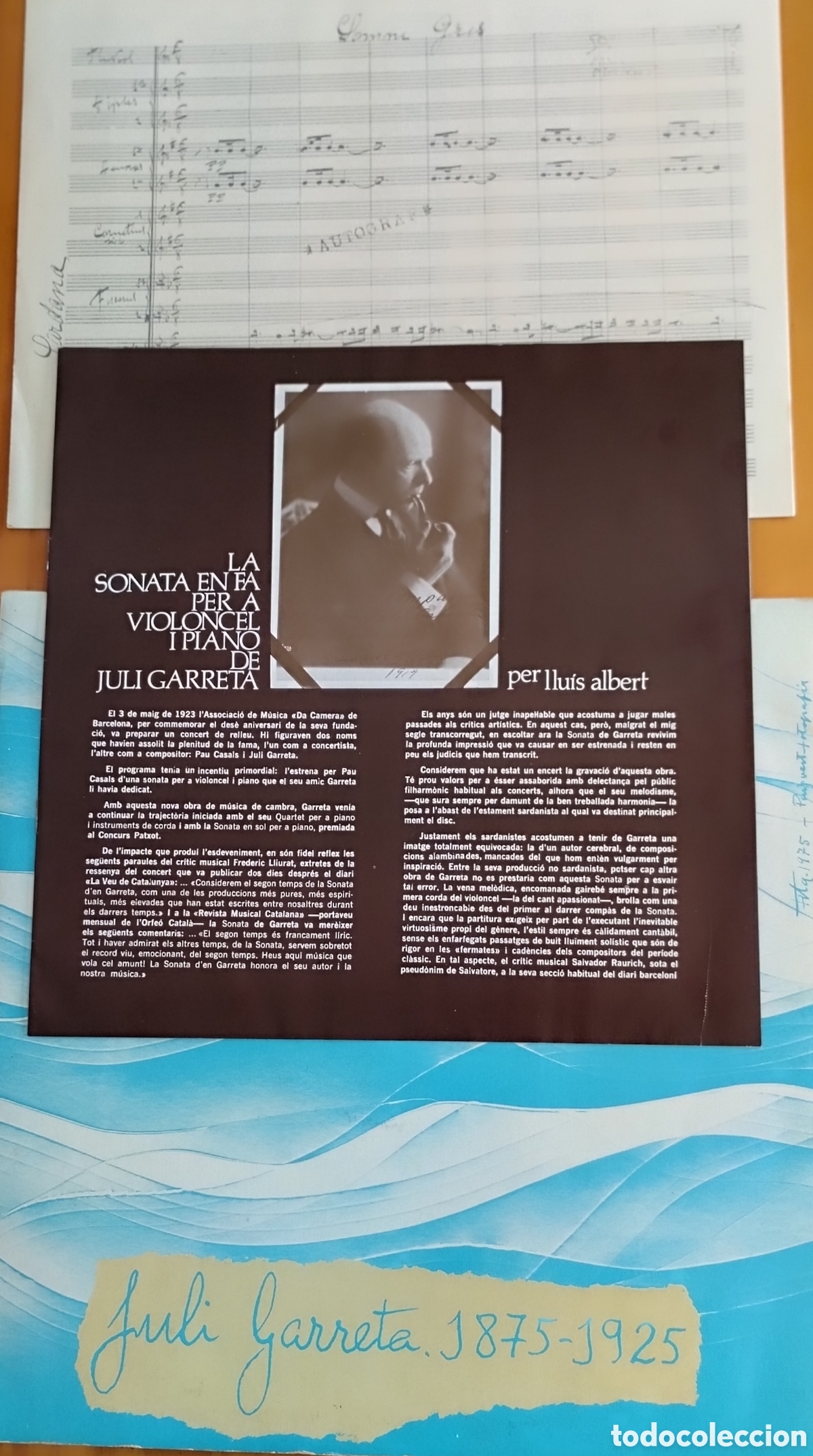 Discos de vinilo: Disc commemoratiu del centenari JULI GARRETA - Foto 2