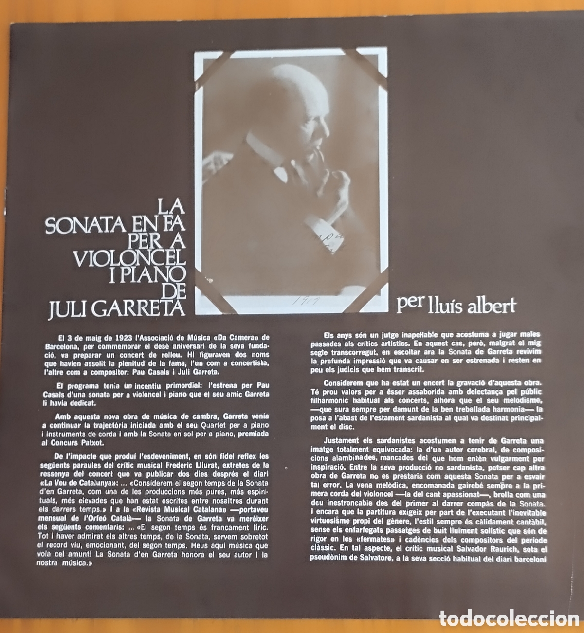 Discos de vinilo: Disc commemoratiu del centenari JULI GARRETA - Foto 6