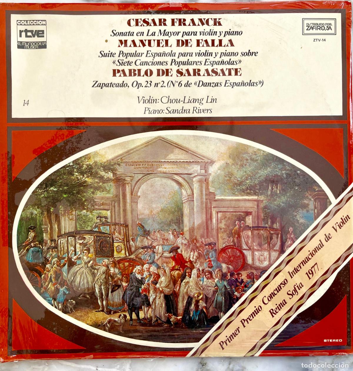 Discos de vinil: C FRANCK. FALLA, SARASATE, SONATA EN LA MAYOR, SUITE POPULAR, ZAPATEADO. LP ESPA&Ntilde;A NUEVO PRECINTADO
