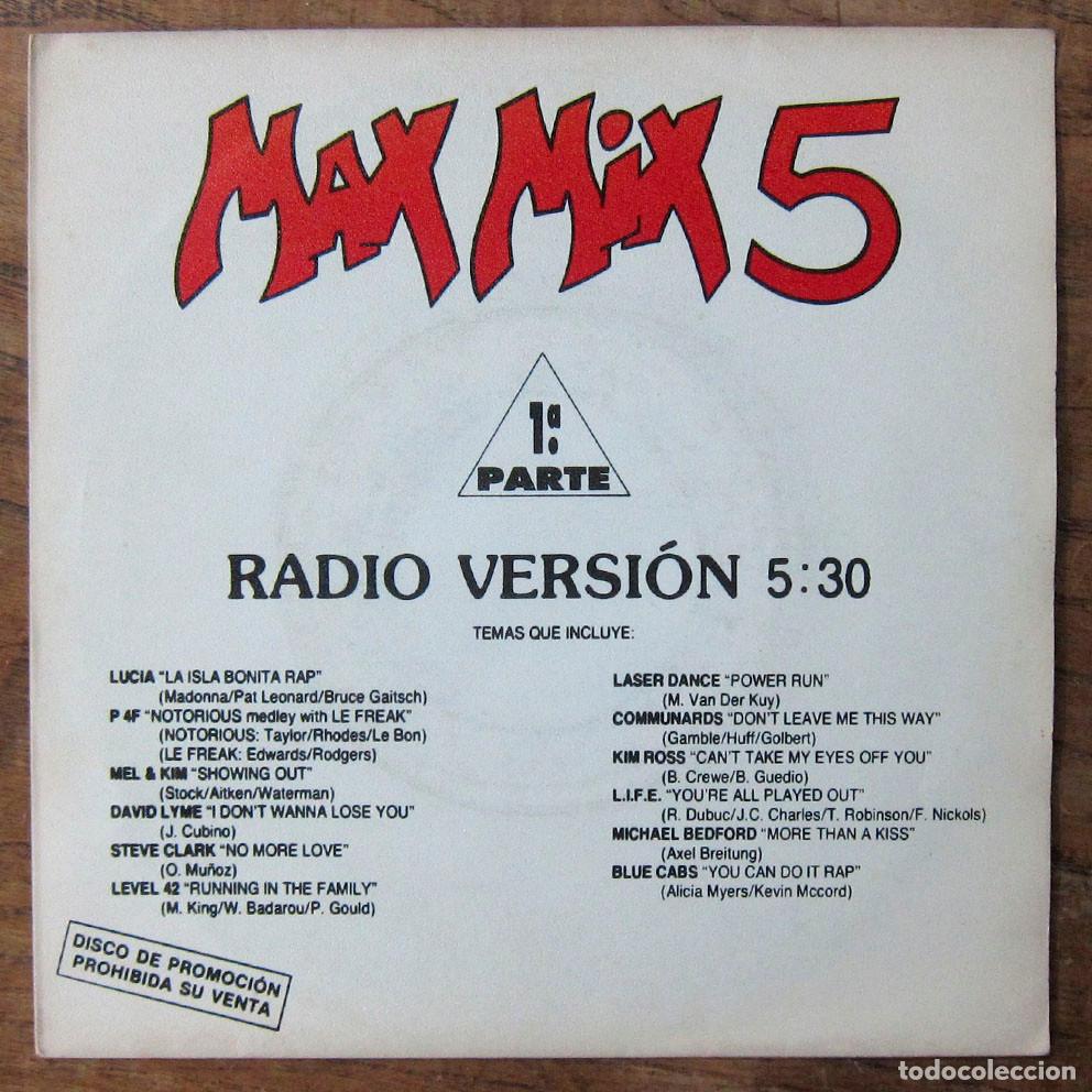 Discos de vinilo: MAX MIX 5 - 1&ordf; PARTE - 1987 - PROMOCIONAL - Foto 1
