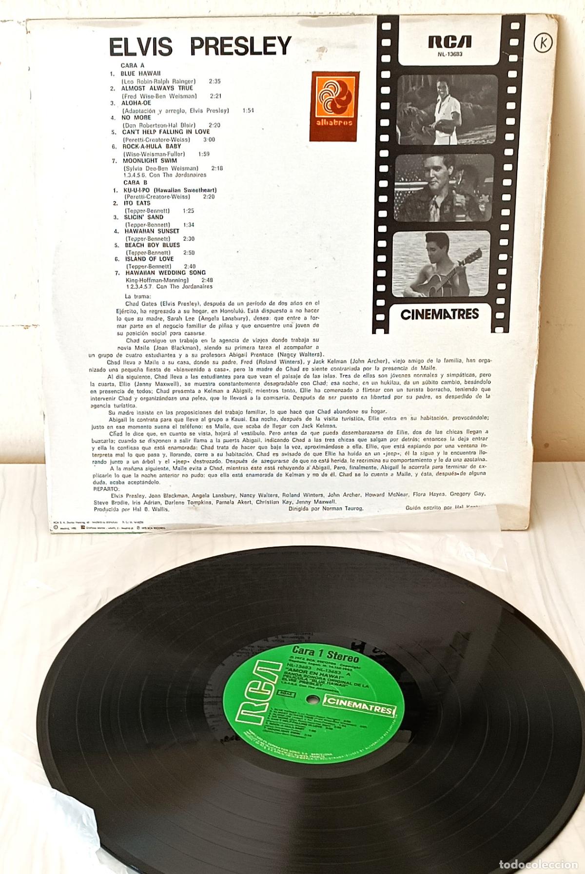 Discos de vinilo: ELVIS PRESLEY - AMOR EN HAWAI RCA - 1982 - Foto 2