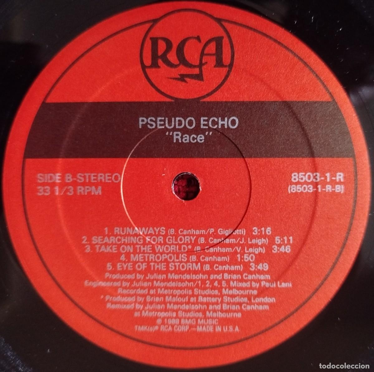 Discos de vinilo: PSEUDO ECHO ** Race ** VINILO LP 1989 USA - Foto 4