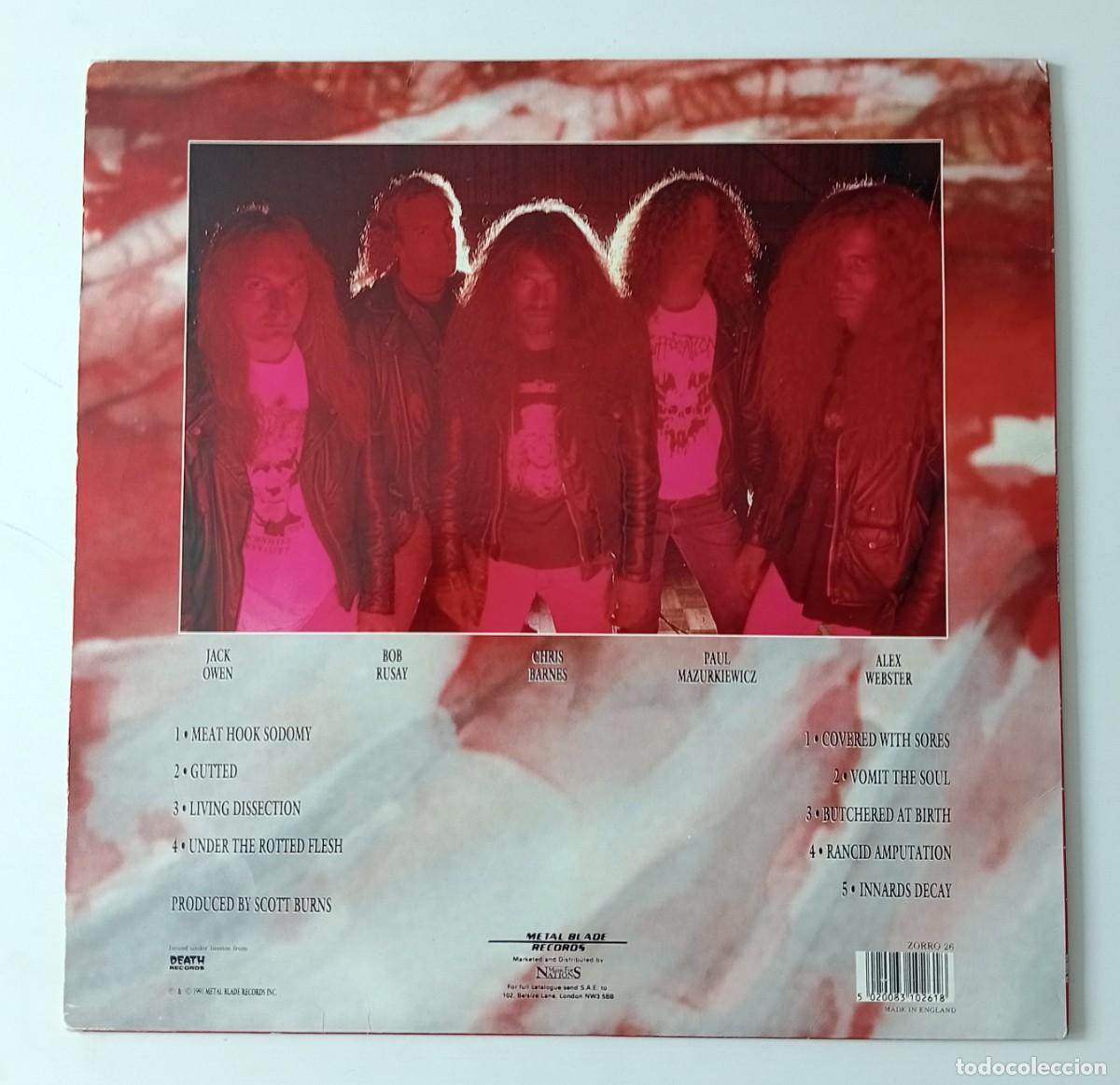 Discos de vinilo: LP CANNIBAL CORPSE - BUTCHERED AT BIRTH - Foto 2