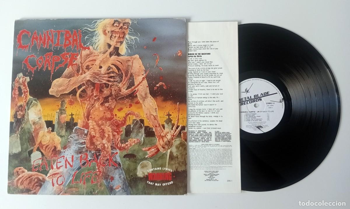 Discos de vinilo: LP CANNIBAL CORPSE - EATEN BACK TO LIFE - Foto 3