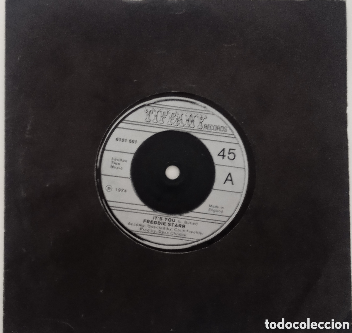 Discos de vinilo: FREDDIE STARR - Its you (1974) single - Foto 3