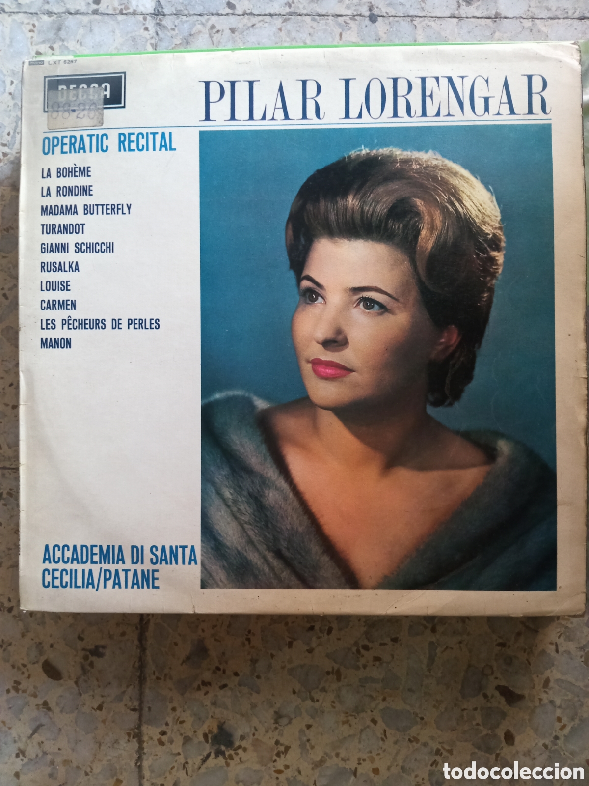 Discos de vinil: LP PILAR LORENGAR OPERATIC RECITAL SANTA CECILIA GIUSEPPE PATANE UK 1966