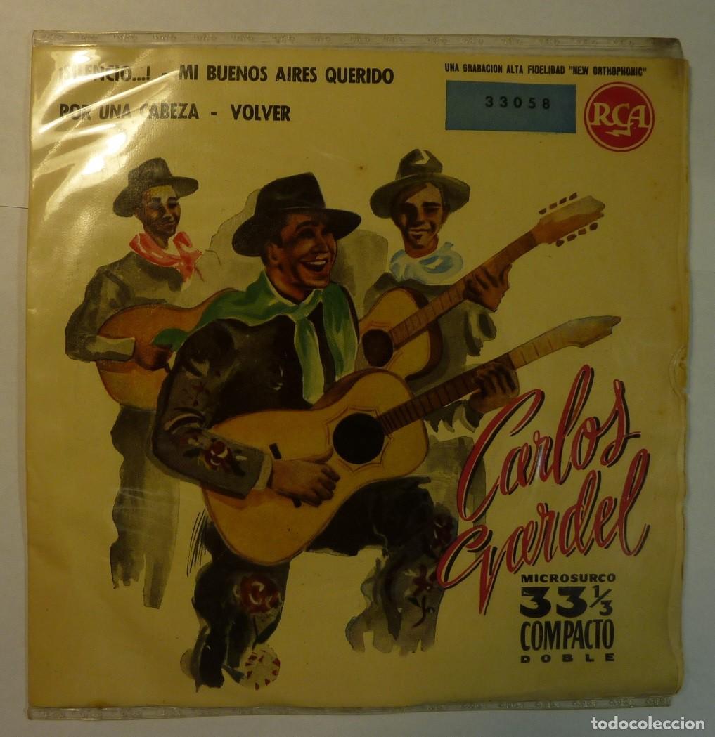 Discos de vinilo: CARLOS GARDEL // SILENCIO+3 // 1961 // EP - Foto 1