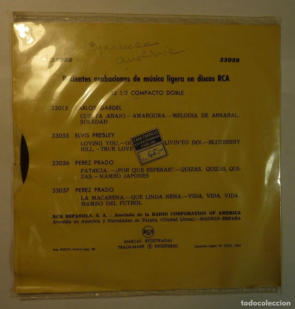 Discos de vinilo: CARLOS GARDEL // SILENCIO+3 // 1961 // EP - Foto 2