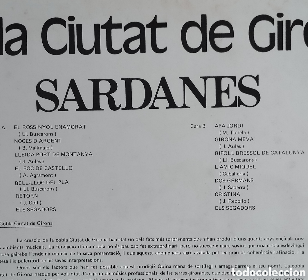 Discos de vinilo: COBLA CIUTAT DE GIRONA - Foto 3
