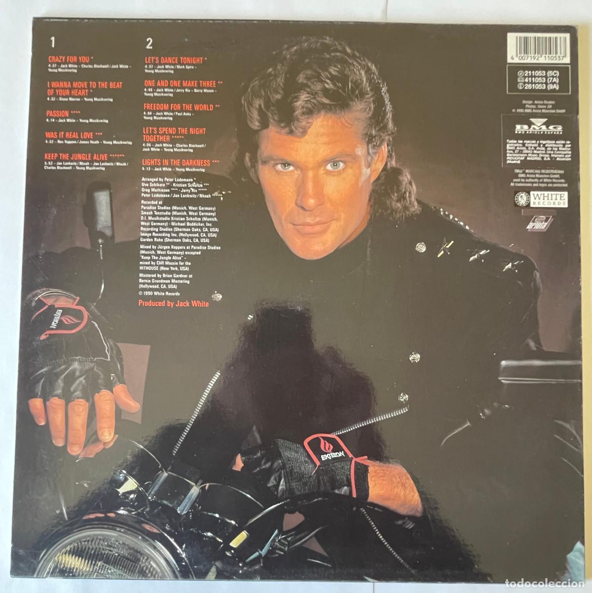 Discos de vinilo: DAVID HASSELHOFF / DAVID HASSELHOFF / LP ARIOLA 1990 / ESPA&Ntilde;A - Foto 2