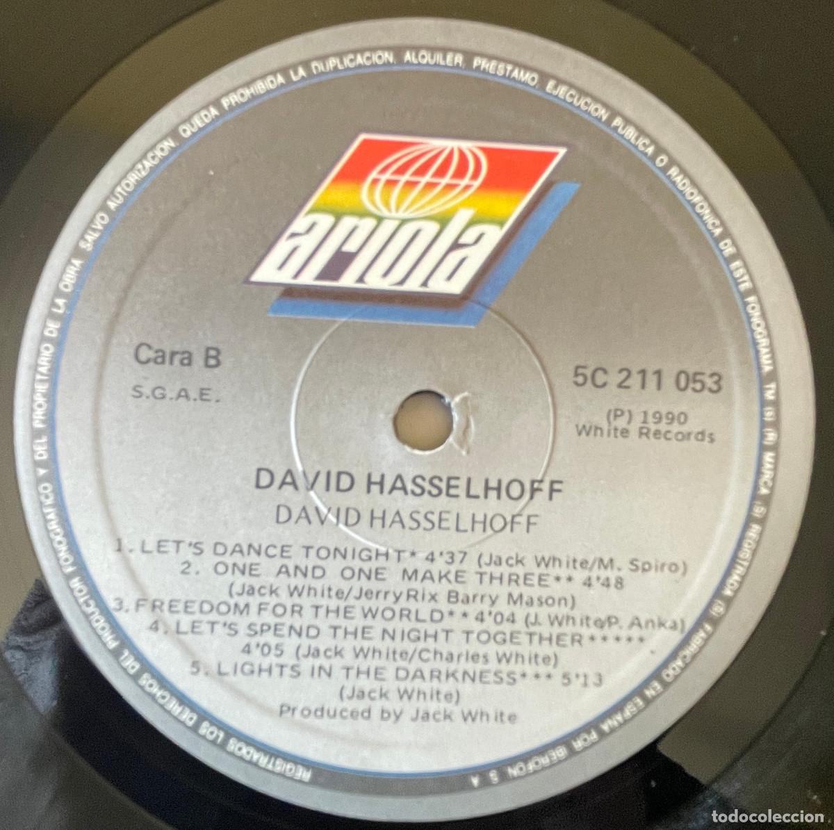 Discos de vinilo: DAVID HASSELHOFF / DAVID HASSELHOFF / LP ARIOLA 1990 / ESPA&Ntilde;A - Foto 4