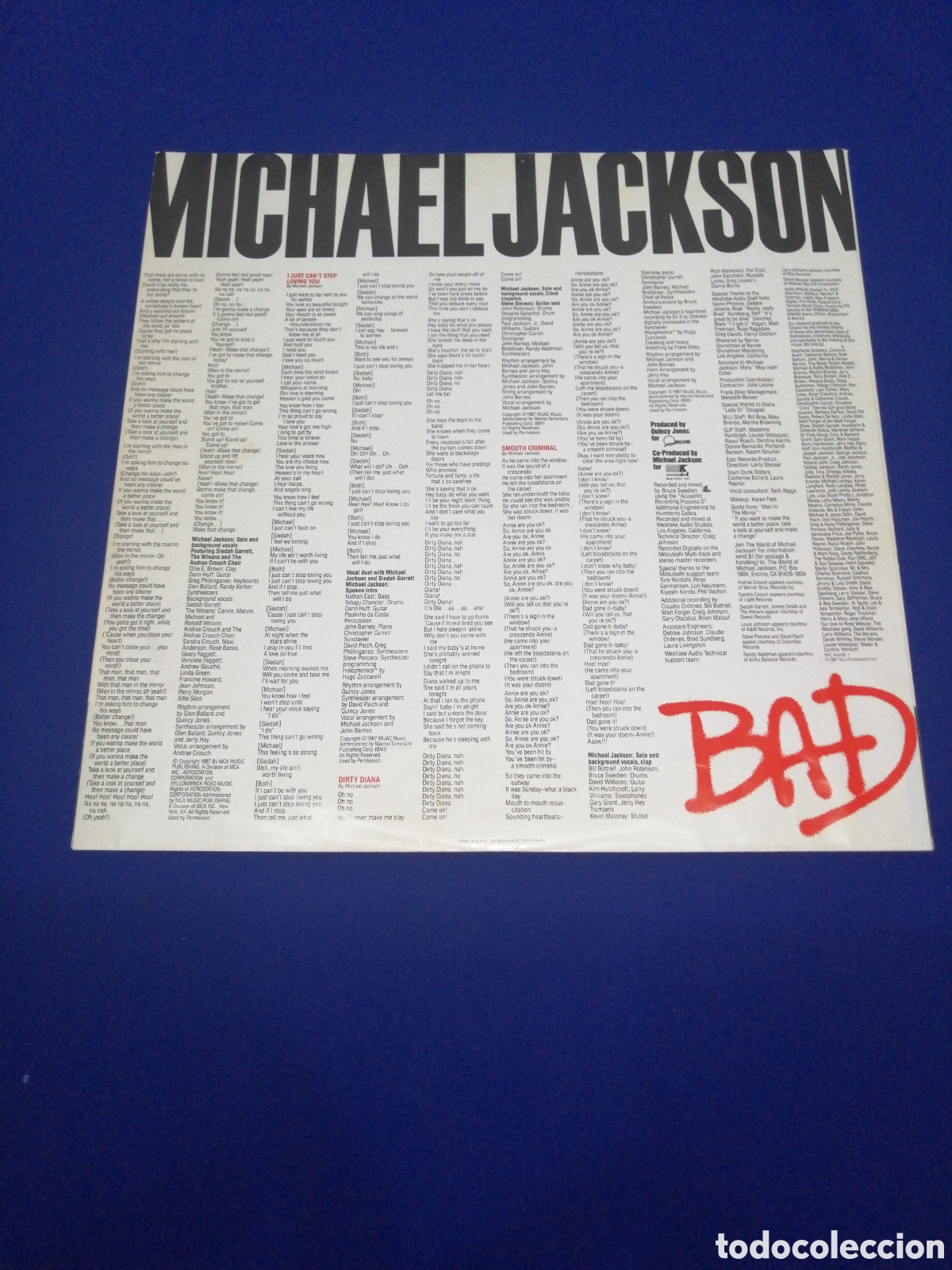Discos de vinilo: MICHAEL JACKSON - BAD - EPIC 1987 - Foto 5