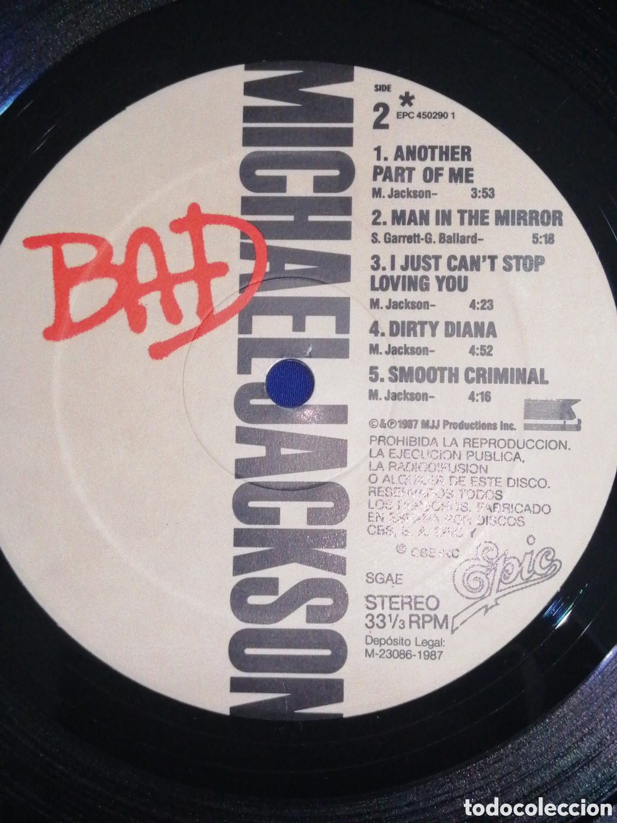 Discos de vinilo: MICHAEL JACKSON - BAD - EPIC 1987 - Foto 7