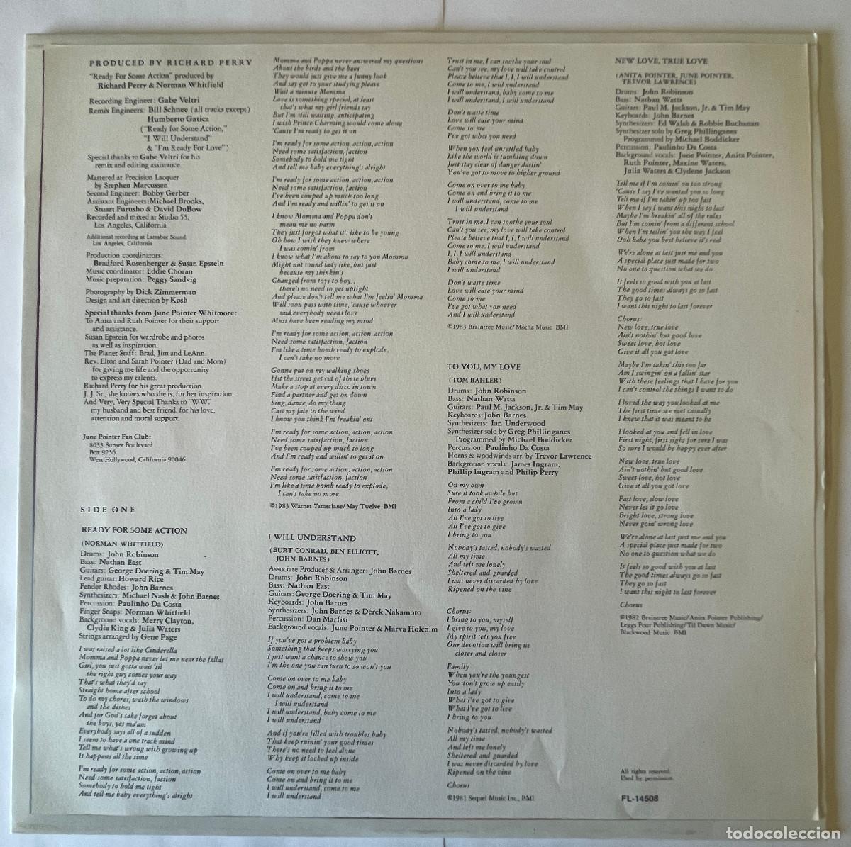 Discos de vinilo: JUNE POINTER / BABY SISTER / LP RCA 1983 / ESPA&Ntilde;A - Foto 4