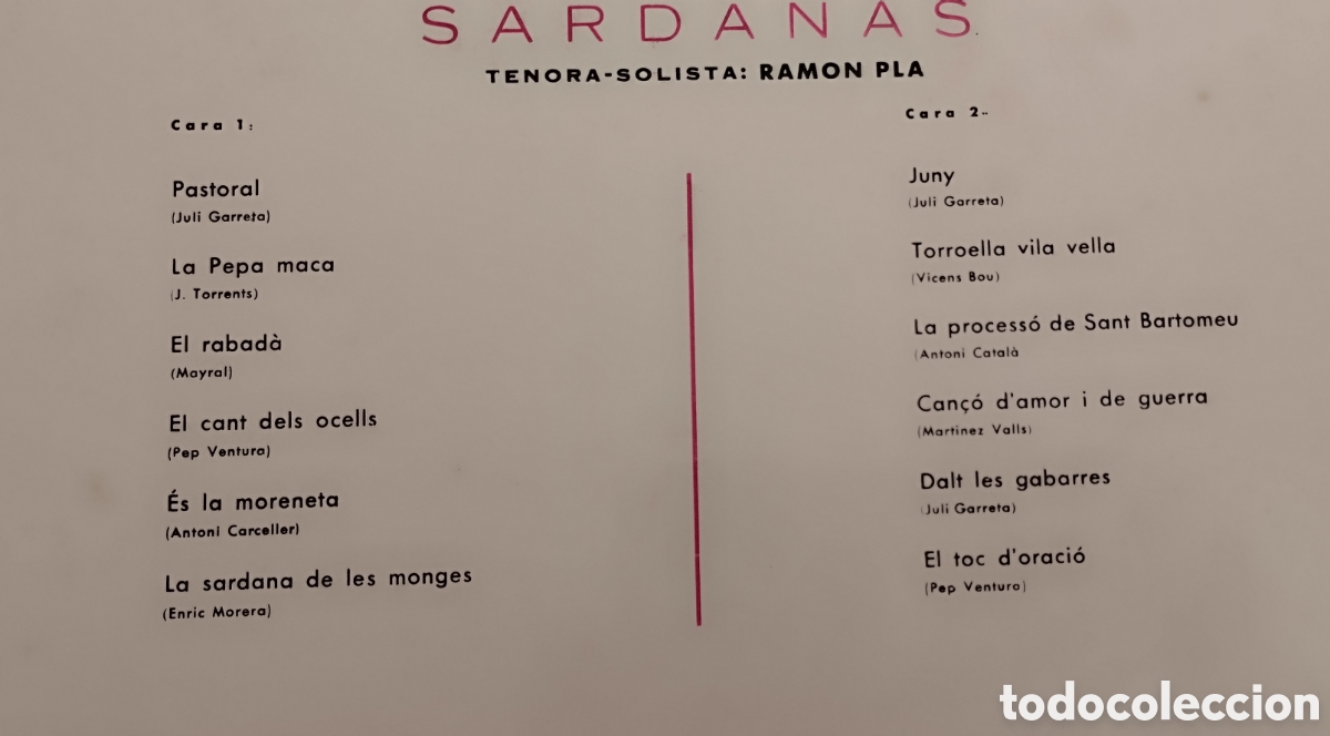 Discos de vinilo: SARDANES COBLA BARCELONA - Foto 3