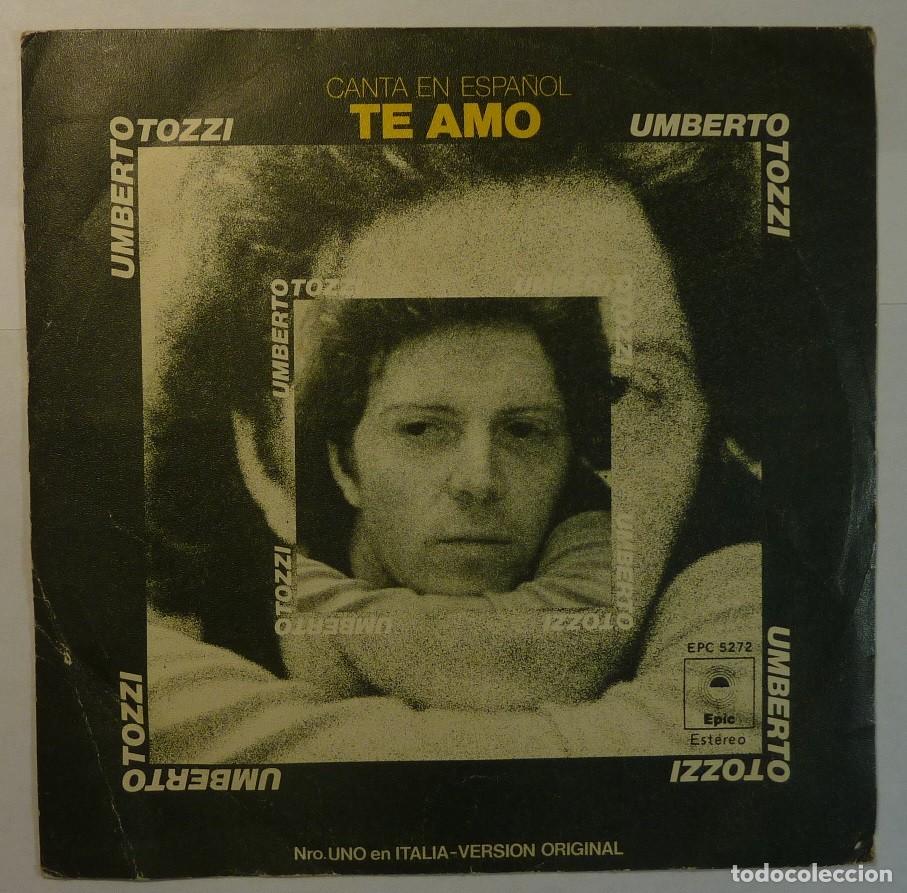 Discos de vinilo: UMBERTO TOZZI // TE AMO // 1977 // SINGLE - Foto 1