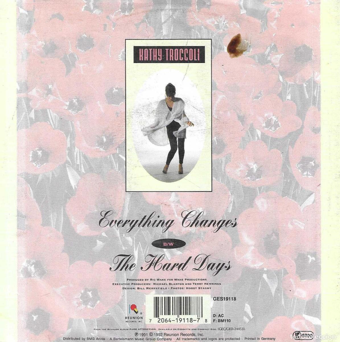 Discos de vinilo: KATHY TROCOLLI - EVERYTHING CHANGES / THE HARD DAYS - BMG ARIOLA - 1992 - Foto 4