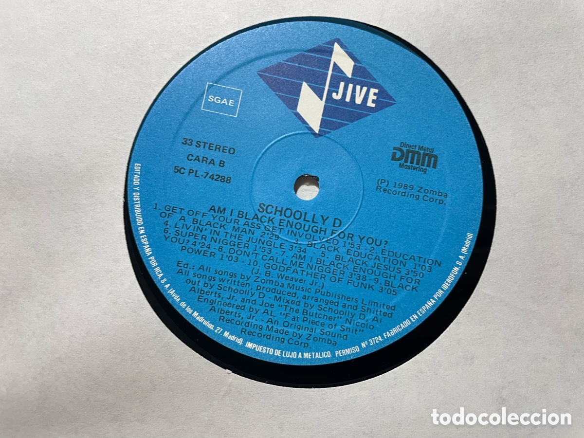 Discos de vinilo: Disco de vinilo. Schoollyd. Black Enough. BMG Ariola 1989 - Foto 3