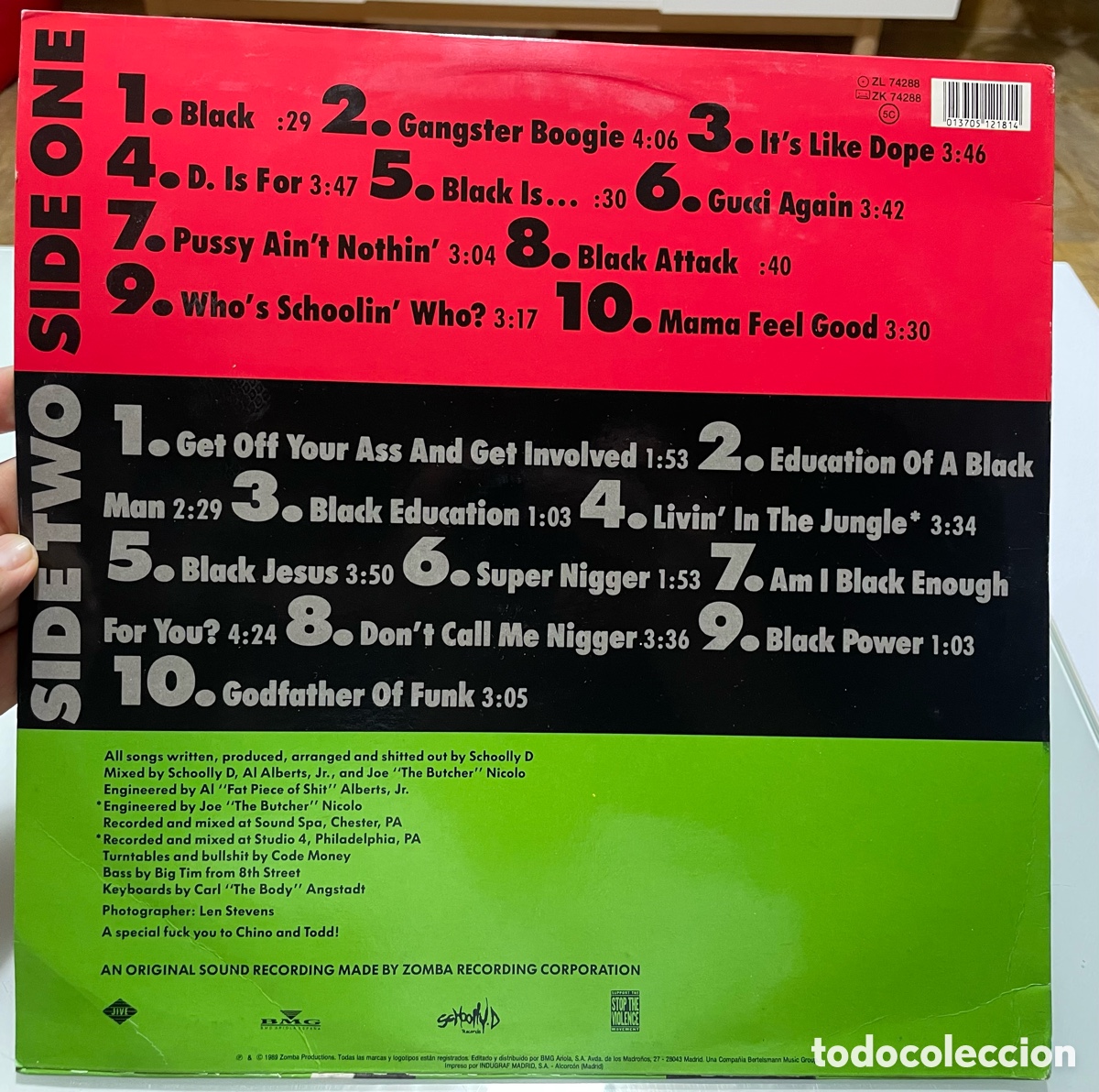 Discos de vinilo: Disco de vinilo. Schoollyd. Black Enough. BMG Ariola 1989 - Foto 5