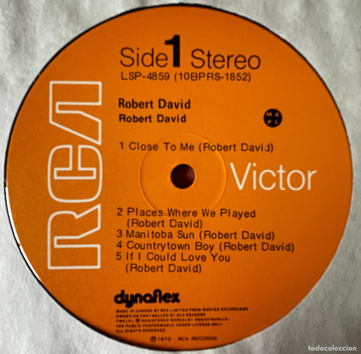 Discos de vinilo: ROBERT DAVID / ROBERT DAVID / LP RCA 1972 / CANADA - Foto 3
