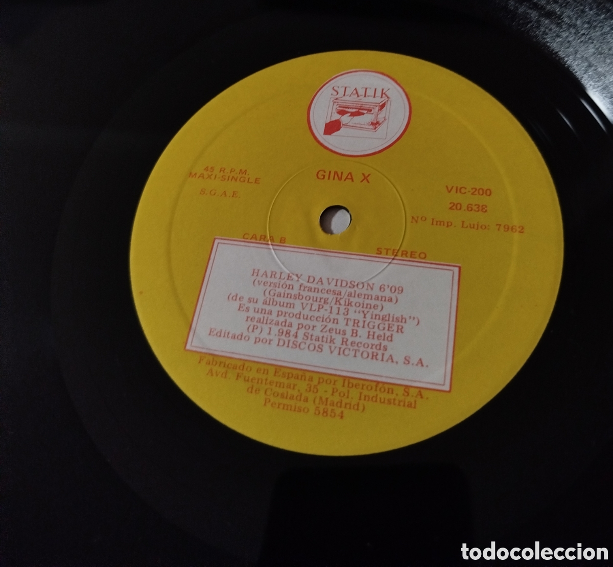 Discos de vinilo: Gina X - Harley Davidson - Foto 3