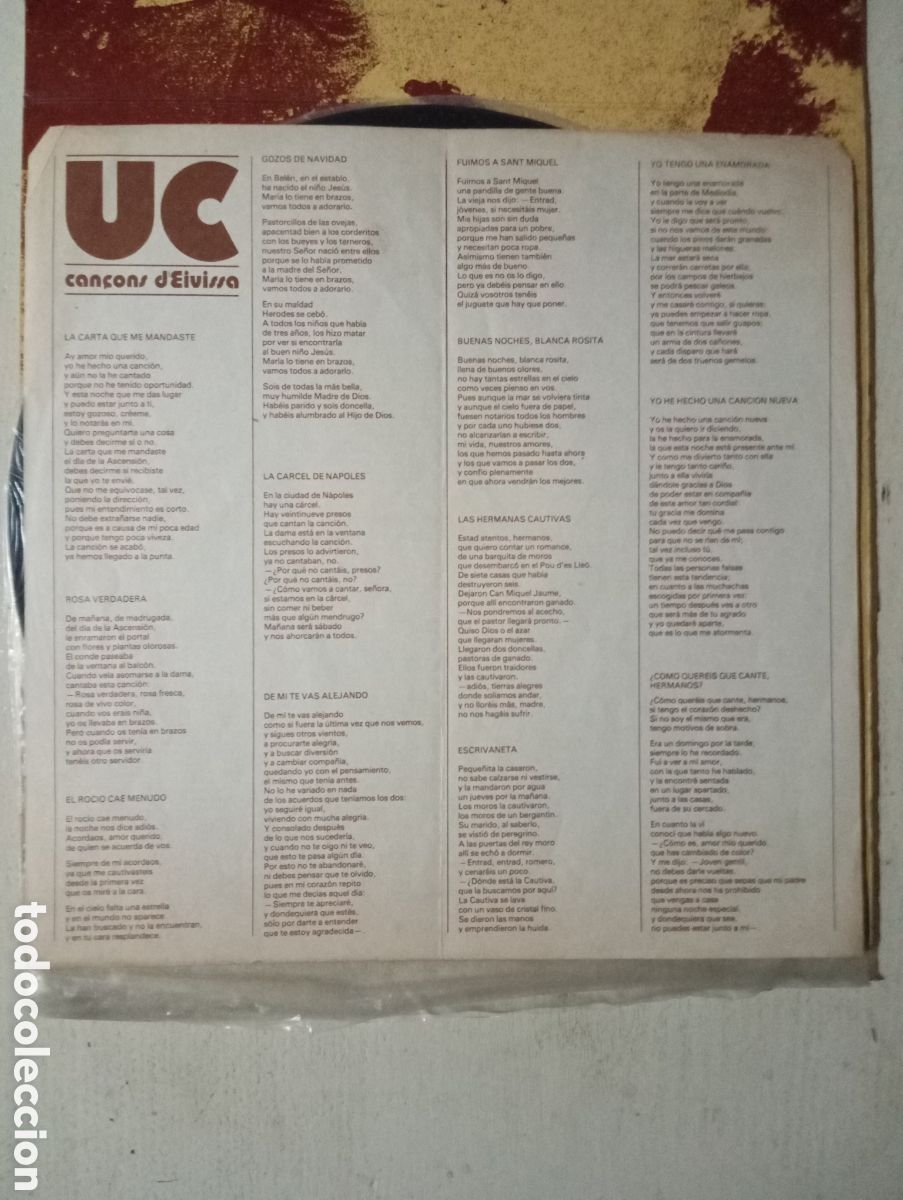 Discos de vinilo: UC - CAN&Ccedil;ONS DEIVISSA - EDIGSA - 1974 - Foto 10