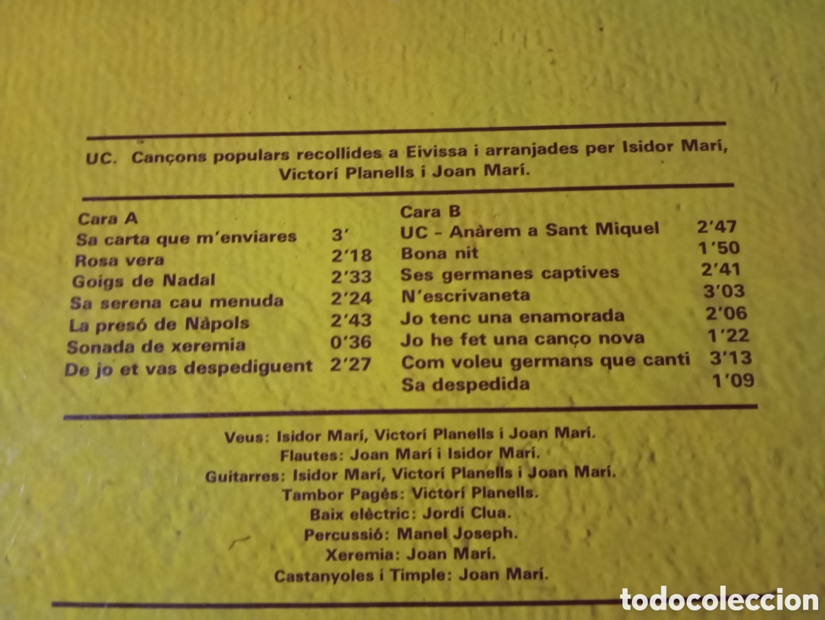 Discos de vinilo: UC - CAN&Ccedil;ONS DEIVISSA - EDIGSA - 1974 - Foto 12