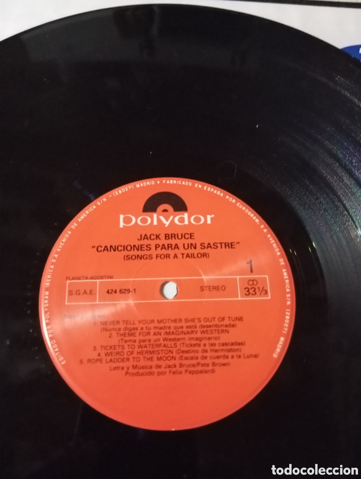 Discos de vinilo: JACK BRUCE - SONGS FOR A TAILOR - POLYDOR - 1990 - Foto 5