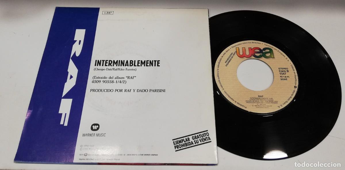 Discos de vinilo: SCO104-Raf - Interminablemente (7&rdquo;, Single, Promo) - Foto 2