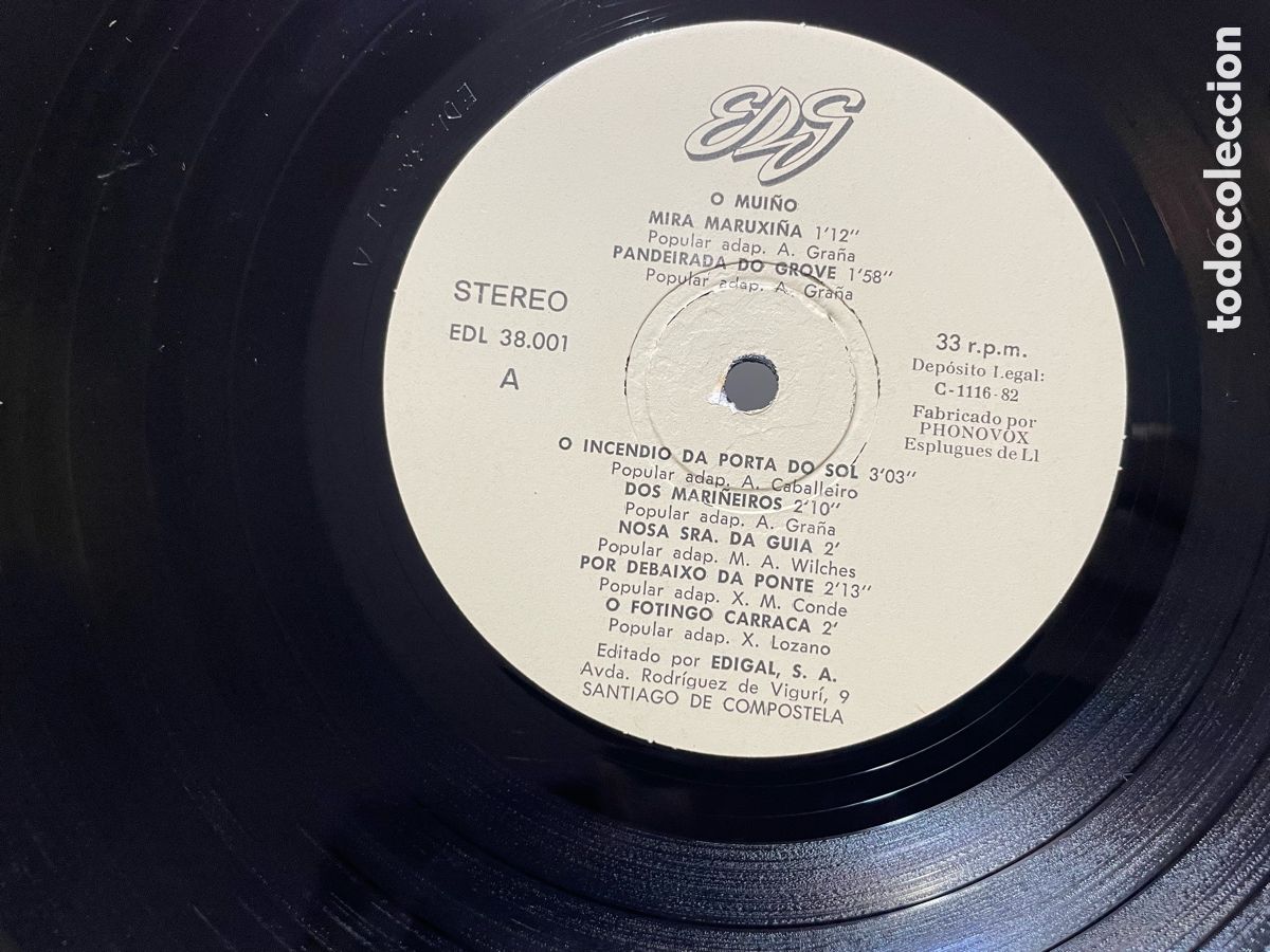 Discos de vinilo: Disco de vinilo. Omui&ntilde;o. Edigal 1982 - Foto 4
