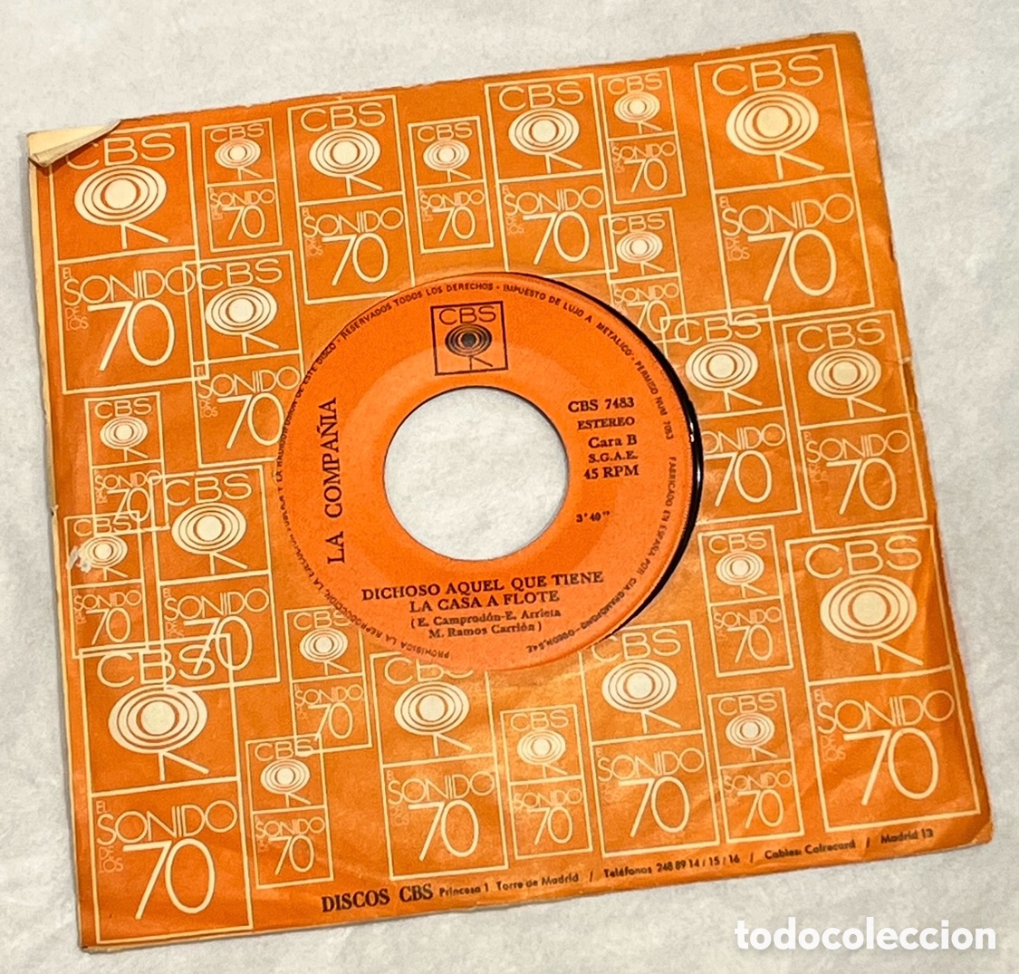 Discos de vinilo: Disco Vinilo Single. La Compa&ntilde;&iacute;a. &ldquo;El Soldadito&rdquo;. 1971. - Foto 2