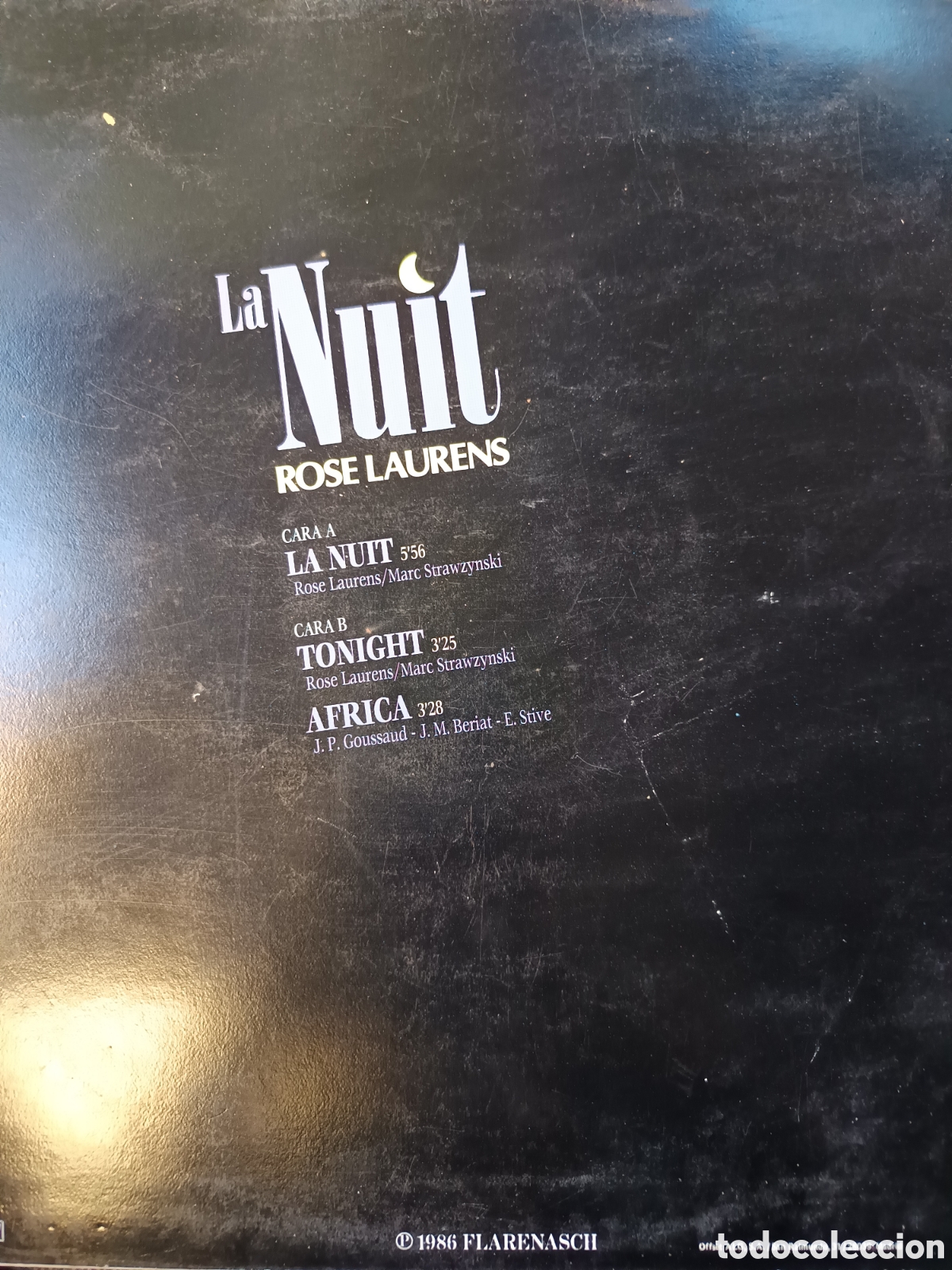 Discos de vinilo: Disco vinilo La Nuit Rose Laurens, 1986 - Foto 2