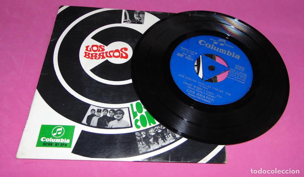 Discos de vinilo: LOS BRAVOS &ndash; Los Chicos Con Las Chicas + 3 - EP 1967 - Foto 4
