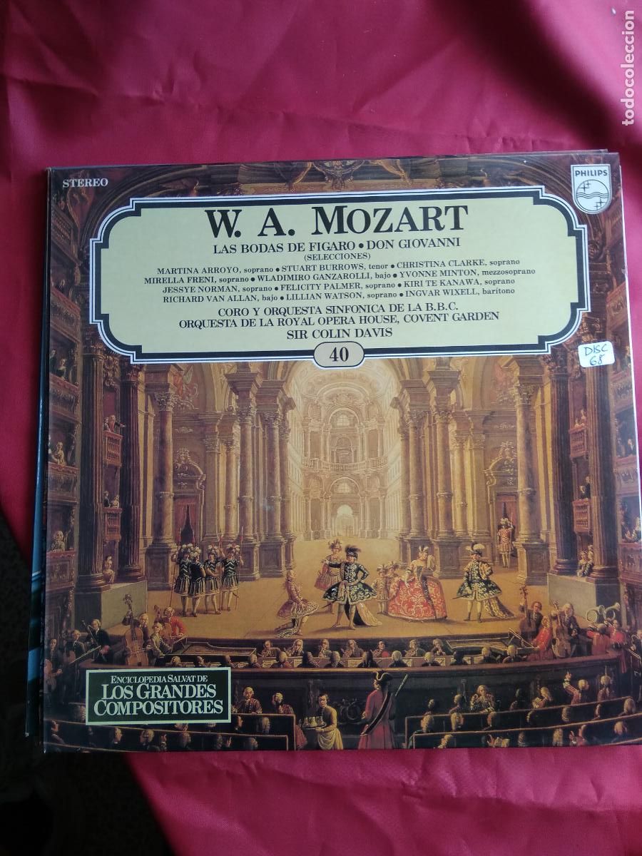 Discos de vinilo: L.P. Disco Vinilo Mozart 40. Disc 68 - Foto 1