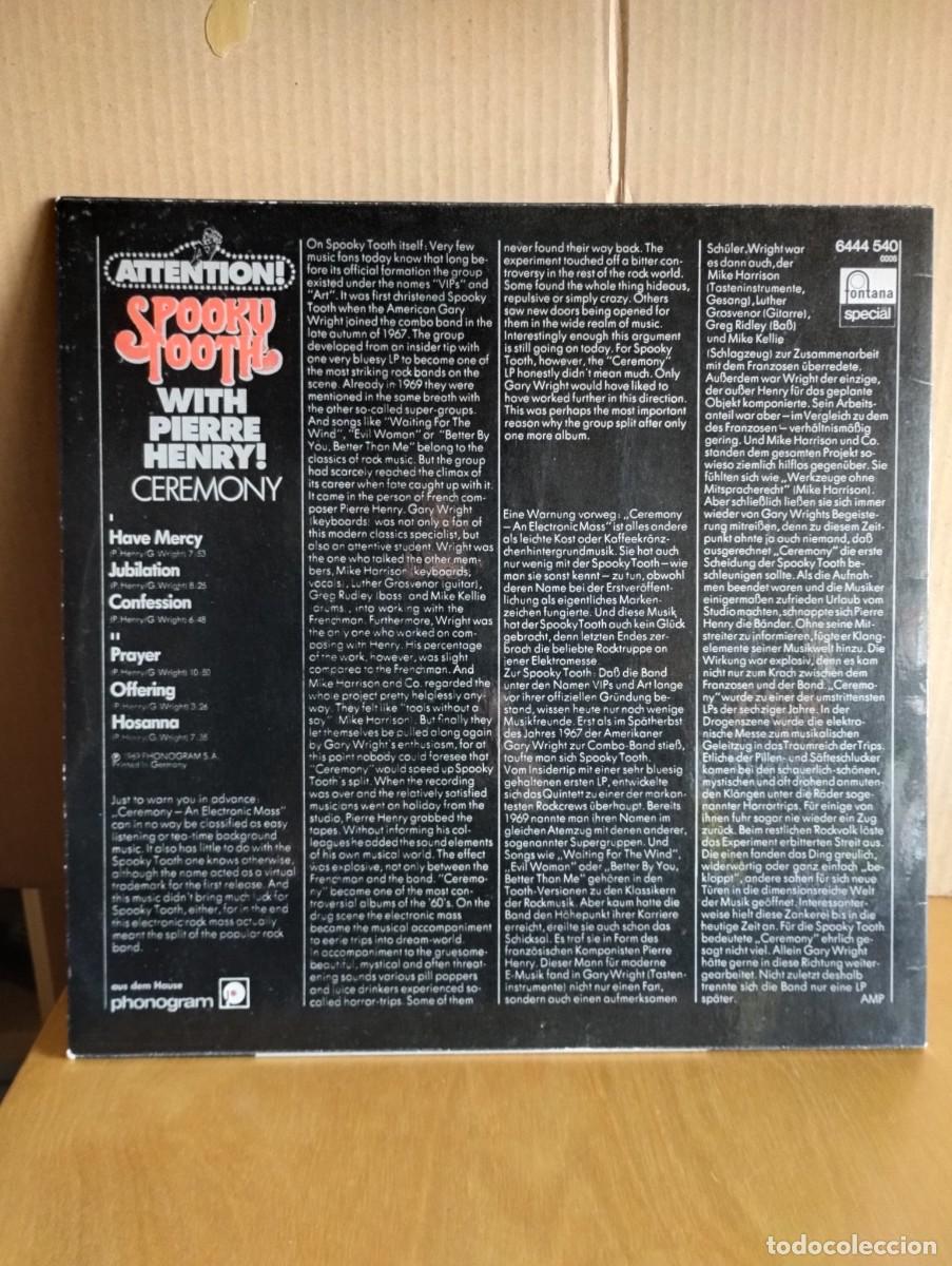 Discos de vinilo: SPOOKY TOOTH - PIERRE HENRY ---- CEREMONY - Foto 2