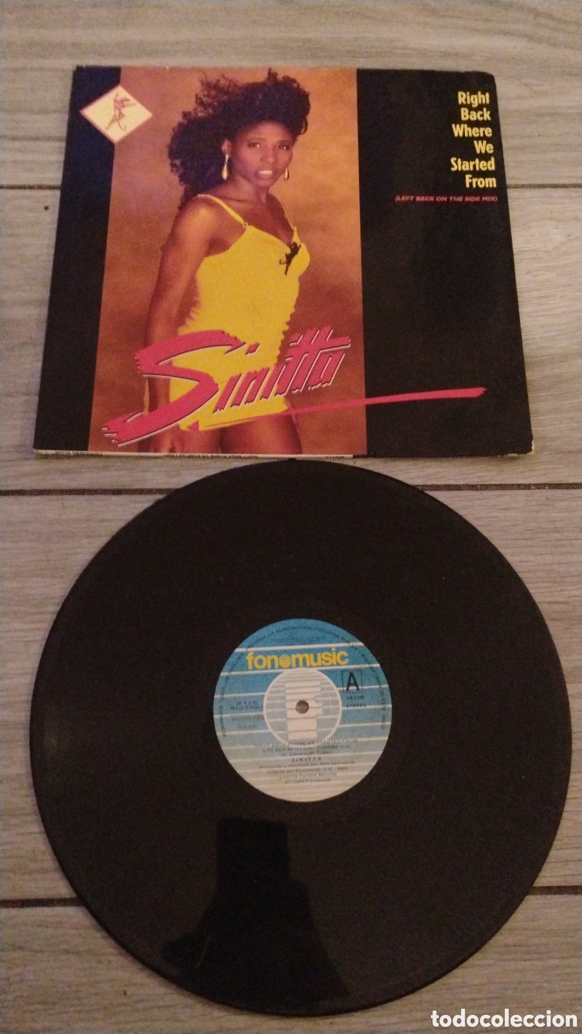 Discos de vinilo: SINITTA-RIGHT BACK WHERE WE STARTED FROM-MAXI-TELDEC/EUROPA-IB - Foto 2