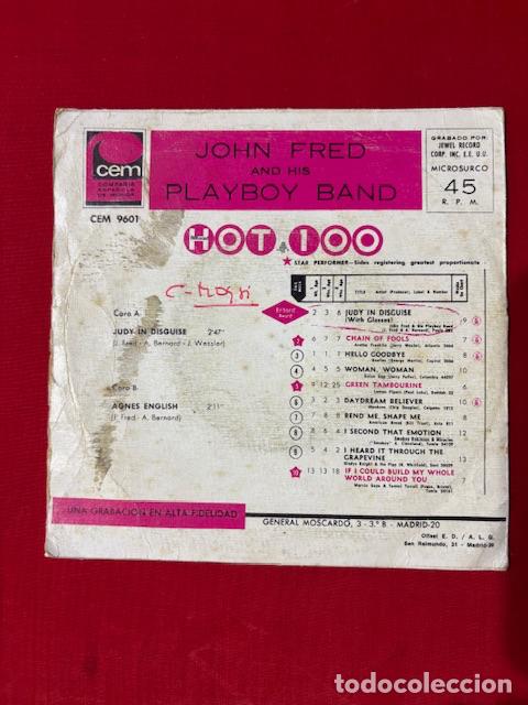 Discos de vinilo: VERSION ORIGINAL - JOHN FRED AND HIS PLAYBOY BAND - SINGLE - Foto 3