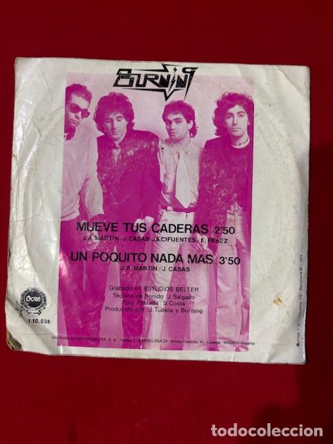 Discos de vinilo: BURNING - MUEVE TUS CADERAS - SINGLE - Foto 3