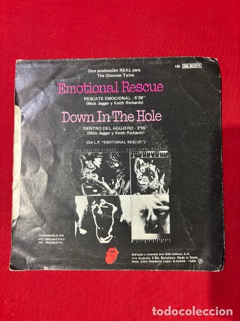 Discos de vinilo: THE ROLLING STONES - RESCATE EMOCIONAL - SINGLE - Foto 3