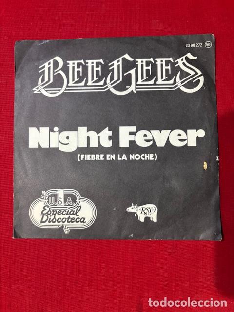 Discos de vinilo: BEE GEES - NIGHT FEVER - SINGLE - Foto 1