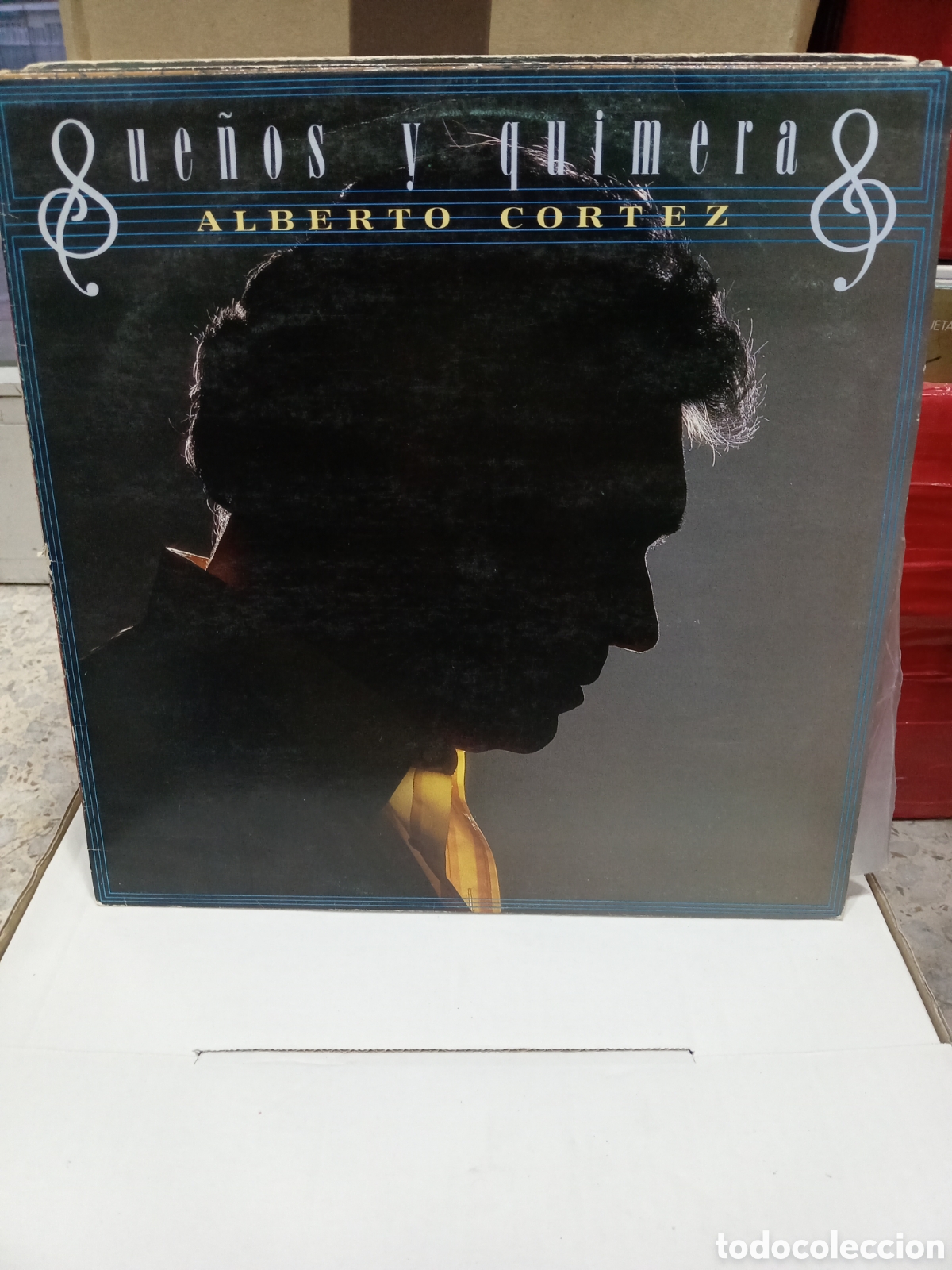 Discos de vinilo: LP ALBERTO CORTEZ SUE&Ntilde;OS Y QUIMERA 1986 INSERT - Foto 1
