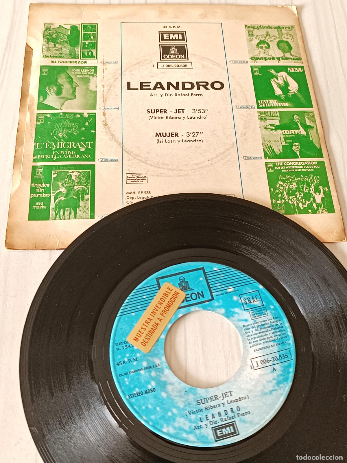 Discos de vinilo: LEANDRO - SUPER JET EMI - 1972 - Foto 2