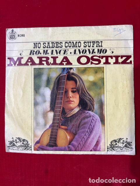 Discos de vinilo: MARIA OSTIZ - NO SABES COMO SUFRI - SINGLE - Foto 1